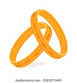 Take a look at this amazing icon of wedding rings in flat style