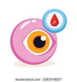 Take a look at this amazing icon of eye care in trendy design style
