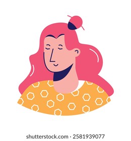 Take a look at this amazing icon of female avatar in modern style