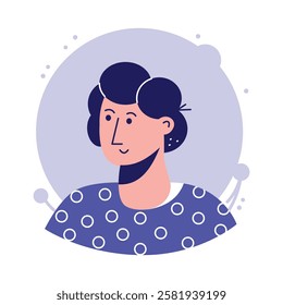 Take a look at this amazing icon of female avatar in modern style