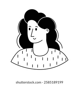 Take a look at this amazing icon of female avatar in modern style