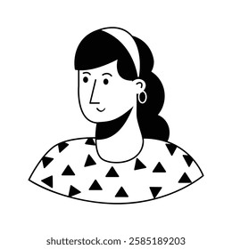 Take a look at this amazing icon of female avatar in modern style