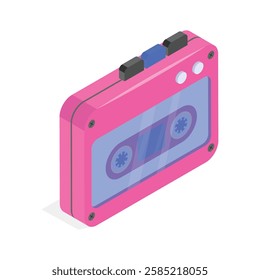 Take a look at this amazing icon of cassette tape in modern style