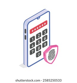 Take a look at this amazing icon of smartphone protection in trendy style