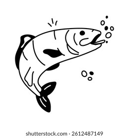 Take a look at this amazing icon of trout fish in modern style