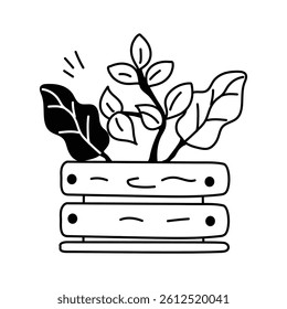 Take a look at this amazing icon of wood planter in modern style