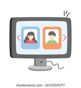 Take a look at this amazing icon of profile match in trendy style