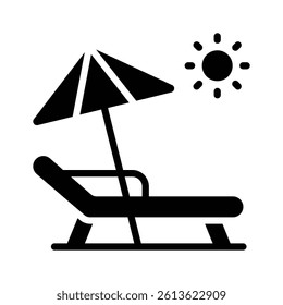 Take a look at this amazing icon of sunbath in trendy style
