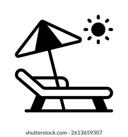 Take a look at this amazing icon of sunbath in trendy style