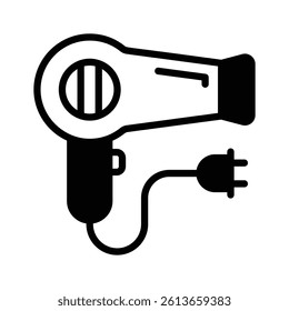 Take a look at this amazing icon of hair dryer in modern style