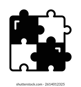 Take a look at this amazing icon of puzzle in modern style