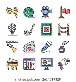 Take a look at this amazing icons set of entertainment and multimedia
