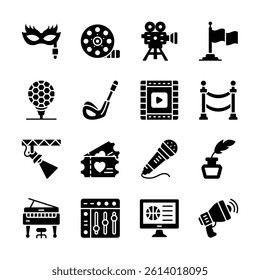 Take a look at this amazing icons set of entertainment and multimedia