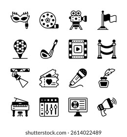 Take a look at this amazing icons set of entertainment and multimedia
