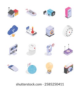 Take a look at this amazing internet of things isometric icons in modern style