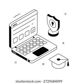 Echa un vistazo a esta increíble ilustración isométrica de la seguridad del examen