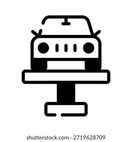 Echa un vistazo a este increíble icono de estilo de línea de elevación de coches