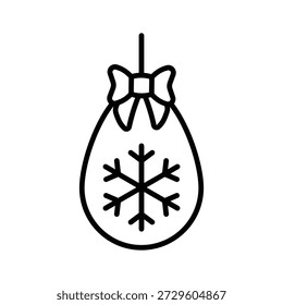 Echa un vistazo a este increíble icono de línea de adorno de Navidad
