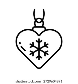 Echa un vistazo a este increíble icono de línea de adorno de Navidad