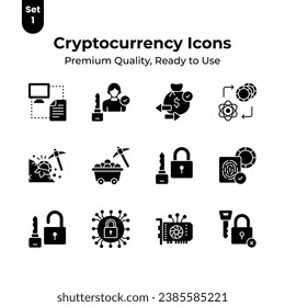 Take a look at this beautiful and amazing cryptocurrency vectors set, ready for premium download