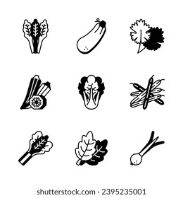 Take a look at this beautifully crafted vegetables icons set, easy to use