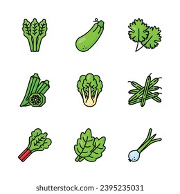Take a look at this beautifully crafted vegetables icons set, easy to use