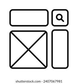 Take a look at this beautifully designed website wireframes, wireframing, layout, template icon