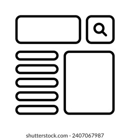 Take a look at this beautifully designed website wireframes, wireframing, layout, template icon