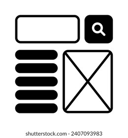 Take a look at this beautifully designed website wireframes, wireframing, layout, template icon