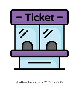 Take a look at this beautifully designed icon of ticket house