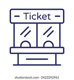 Werfen Sie einen Blick auf dieses wunderschön gestaltete Symbol des Tickethauses