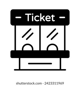 Take a look at this beautifully designed icon of ticket house