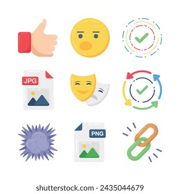 Take a look at this beautifully designed random icons set in flat style