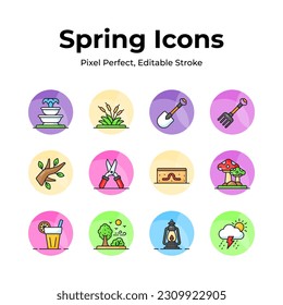 Take a look at this carefully crafted spring vectors, farming, gardening and agriculture icons set