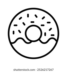 Echa un vistazo a este ícono cuidadosamente diseñado de donut, Vector personalizable