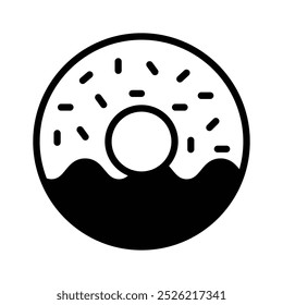 Echa un vistazo a este ícono cuidadosamente diseñado de donut, Vector personalizable