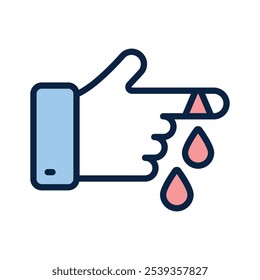 Echa un vistazo a este icono creativo de la lesión de la mano en estilo de moda