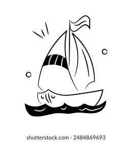 Take a look at this creatively crafted sailing boat vector design