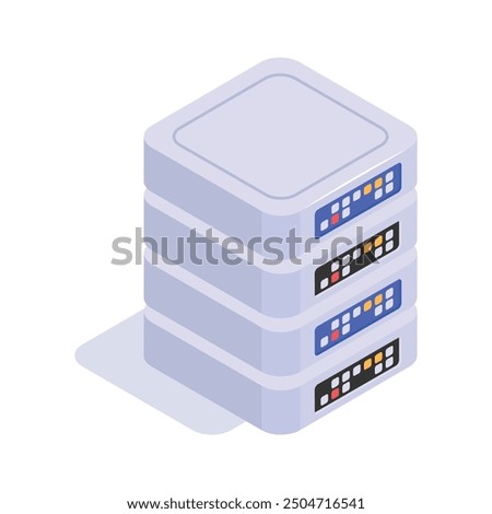 Take a look at this creatively crafted data server isometric icon