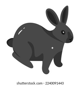 Echa un vistazo a este lindo ícono de conejo, vector isométrico 