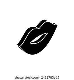 Take a look at this glossy lips vector design isolated on white background