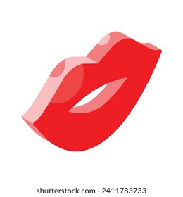 Take a look at this glossy lips vector design isolated on white background