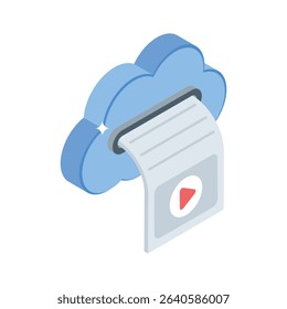 Take a look at this isometric style icon of cloud video