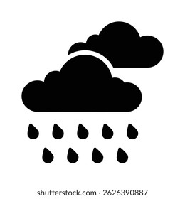 Take a look at this unique icon of rainy weather in modern style
