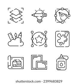 Take a look at this Visually appealing art and design icons set