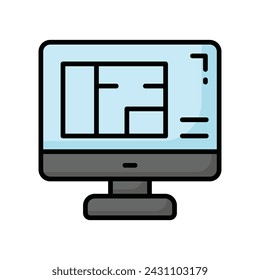 Take a look at this visually perfect icon of house blueprint, architectural home building design