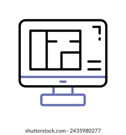 Take a look at this visually perfect icon of house blueprint, architectural home building design