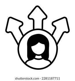 Take a look at trendy doodle icon of choosing career