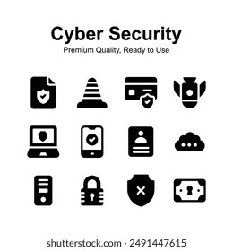Take a look at unique cyber security icons set, easy to use and download