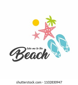 Take me to the beach banner